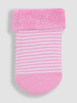 JoJo Maman Bébé Pink 2-Pack Baby Socks