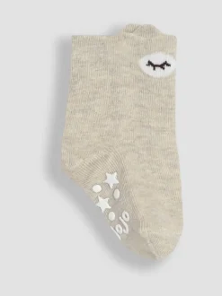 JoJo Maman Bébé Pink 3-Pack Bear Socks