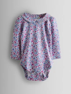 JoJo Maman Bébé Pink 2-Pack Ditsy Floral Peter Pan Bodies