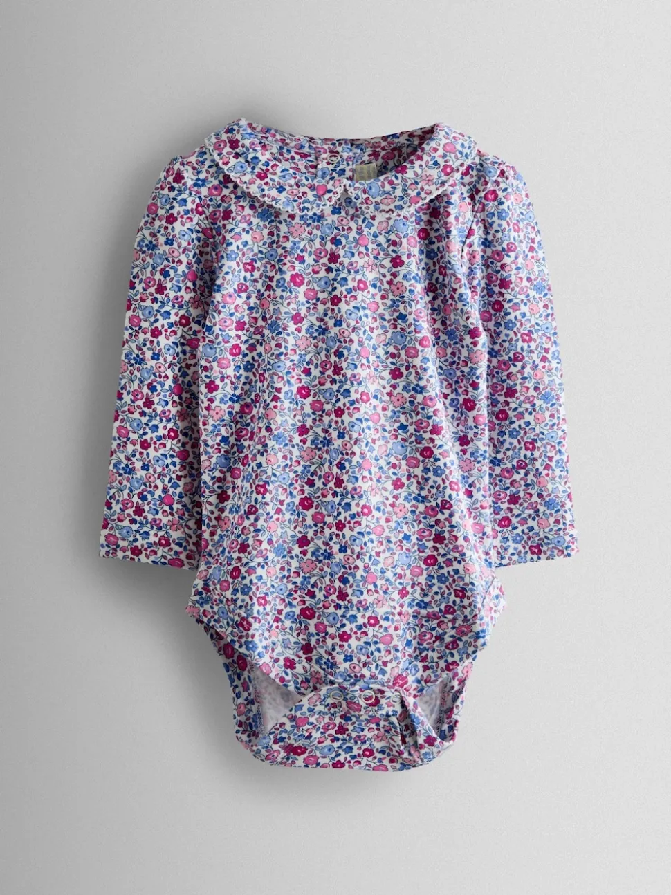 JoJo Maman Bébé Pink 2-Pack Ditsy Floral Peter Pan Bodies