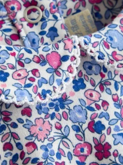 JoJo Maman Bébé Pink 2-Pack Ditsy Floral Peter Pan Bodies