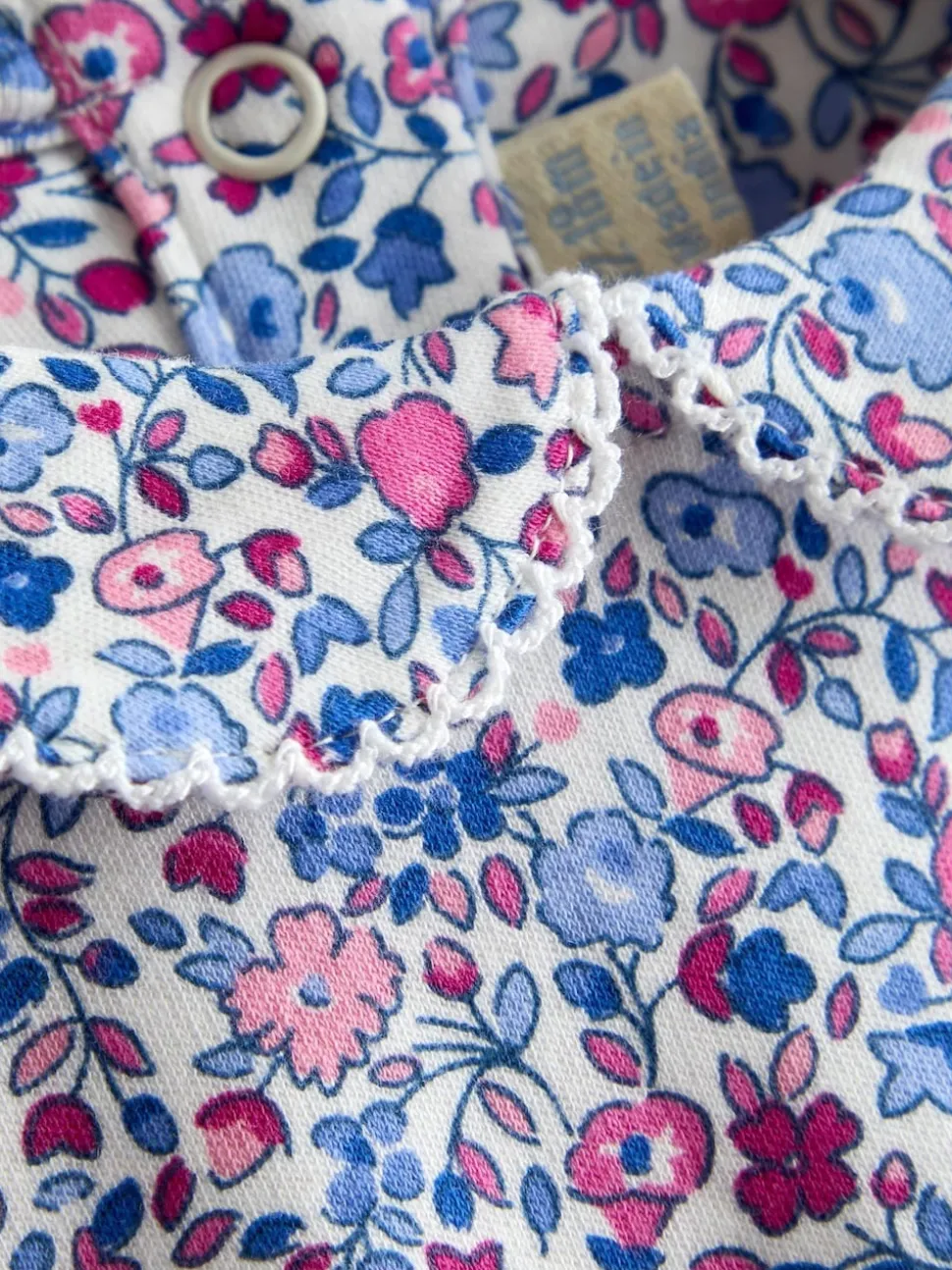 JoJo Maman Bébé Pink 2-Pack Ditsy Floral Peter Pan Bodies