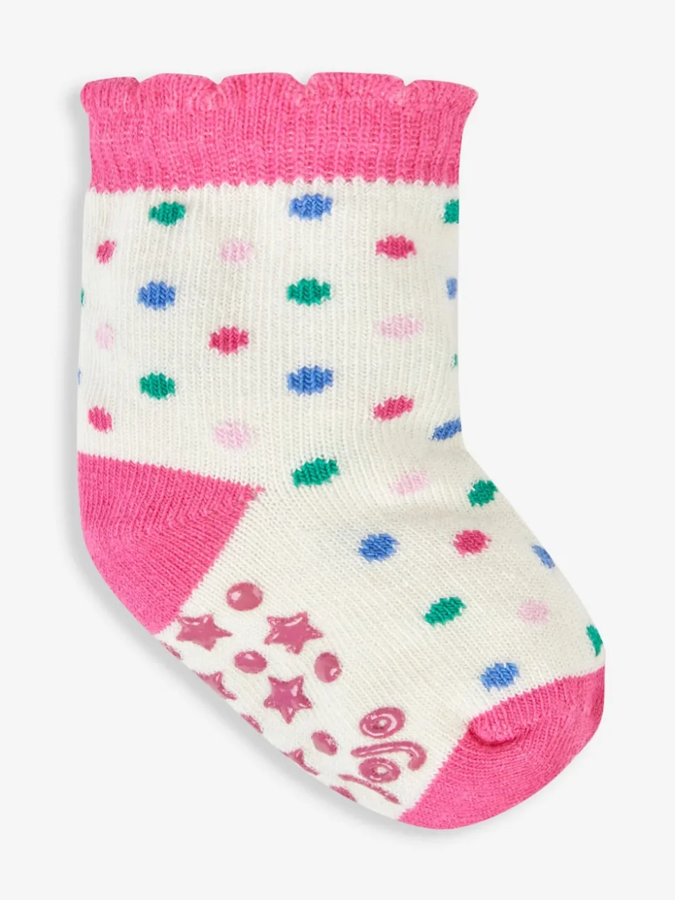 JoJo Maman Bébé Pink 3-Pack Fruit Socks