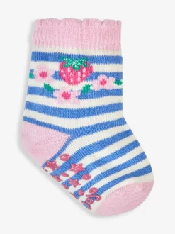 JoJo Maman Bébé Pink 3-Pack Fruit Socks