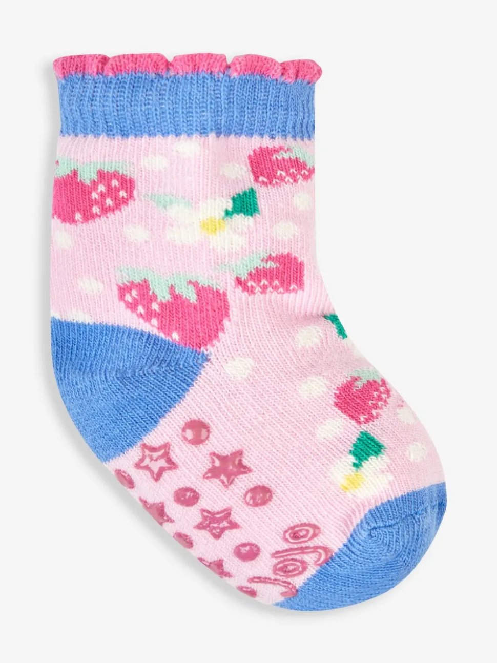 JoJo Maman Bébé Pink 3-Pack Fruit Socks