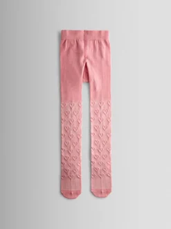 JoJo Maman Bébé Pink 2-Pack Heart Pointelle Tights