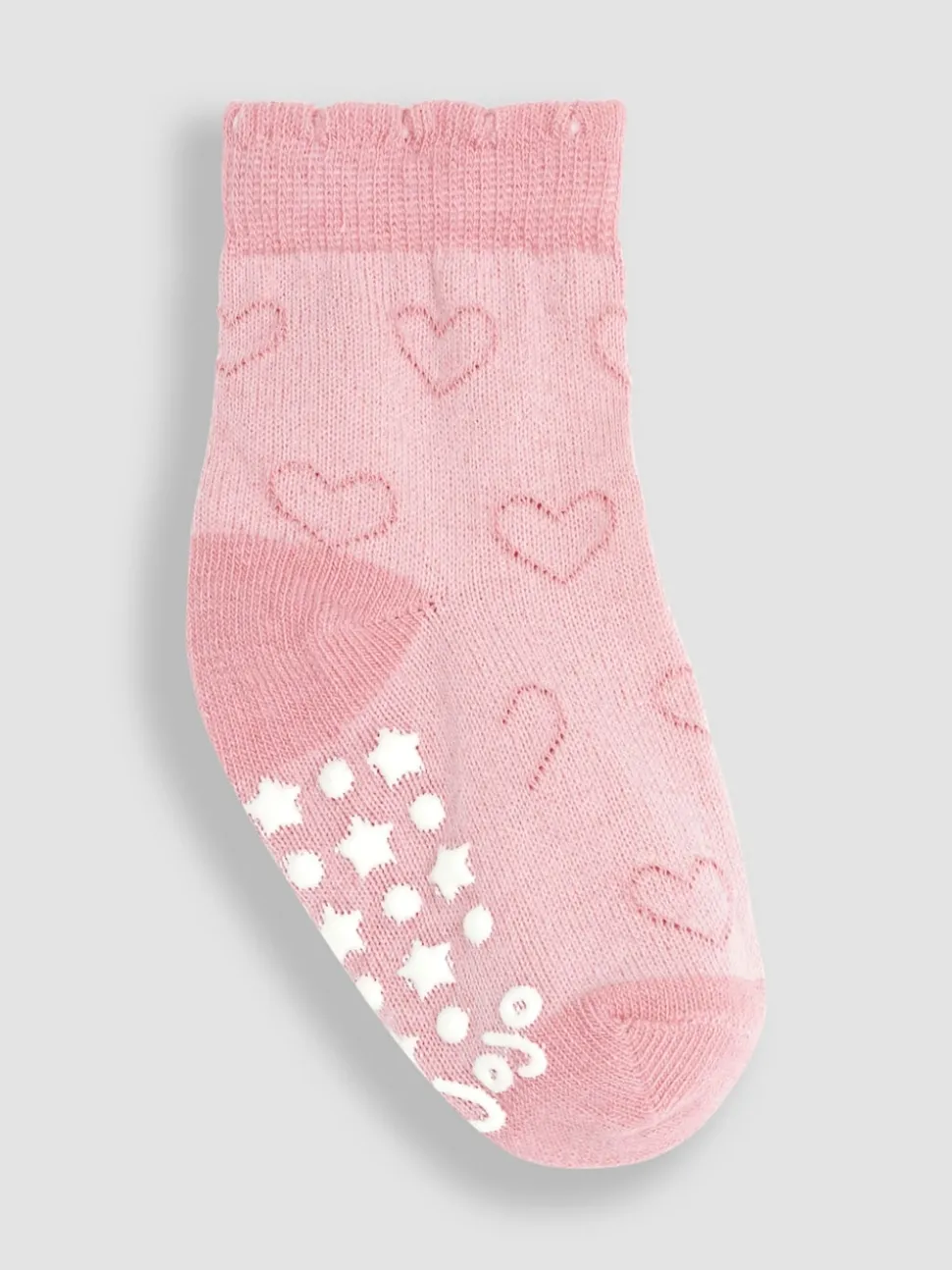 JoJo Maman Bébé Pink 3-Pack Heart Socks