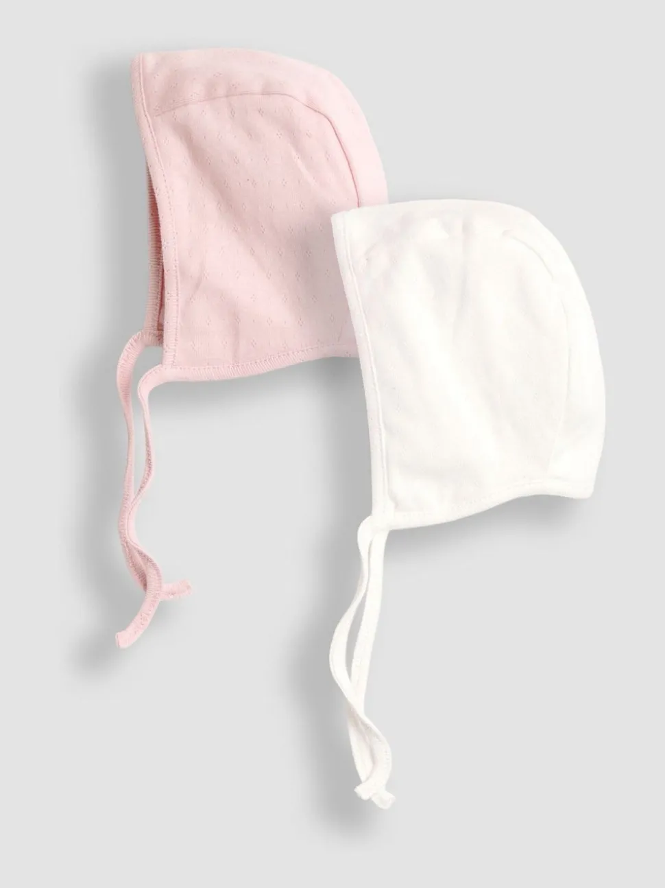 JoJo Maman Bébé Pink 2-Pack Pointelle Bonnets