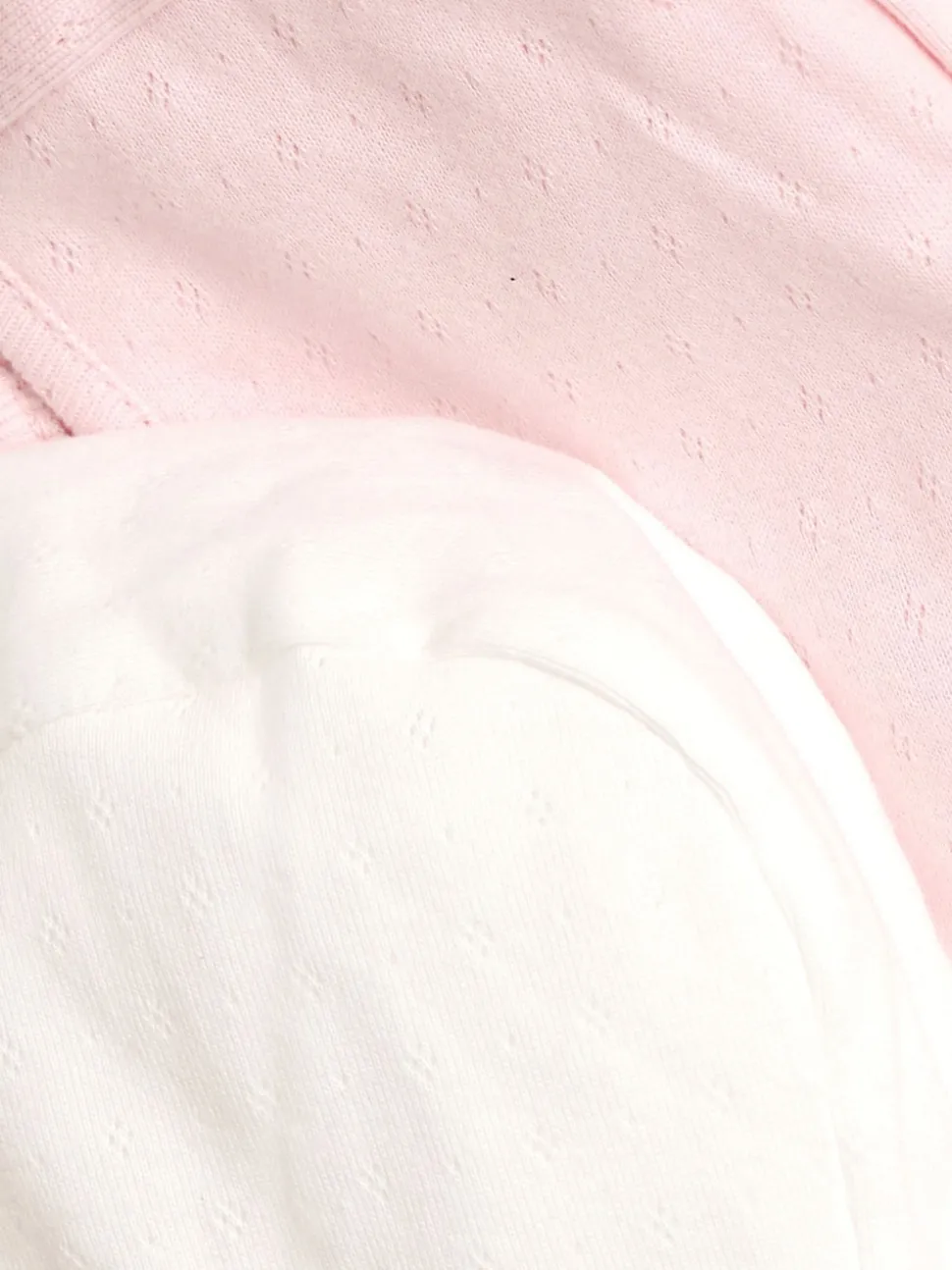 JoJo Maman Bébé Pink 2-Pack Pointelle Bonnets