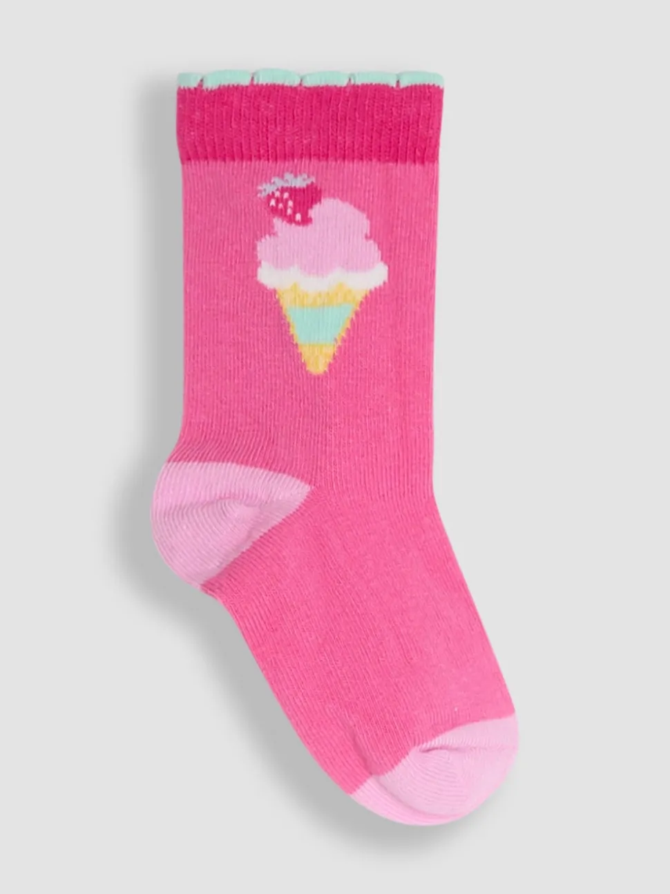 JoJo Maman Bébé Pink 3-Pack Printed Socks