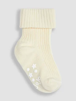 JoJo Maman Bébé Pink 3-Pack Ribbed Socks