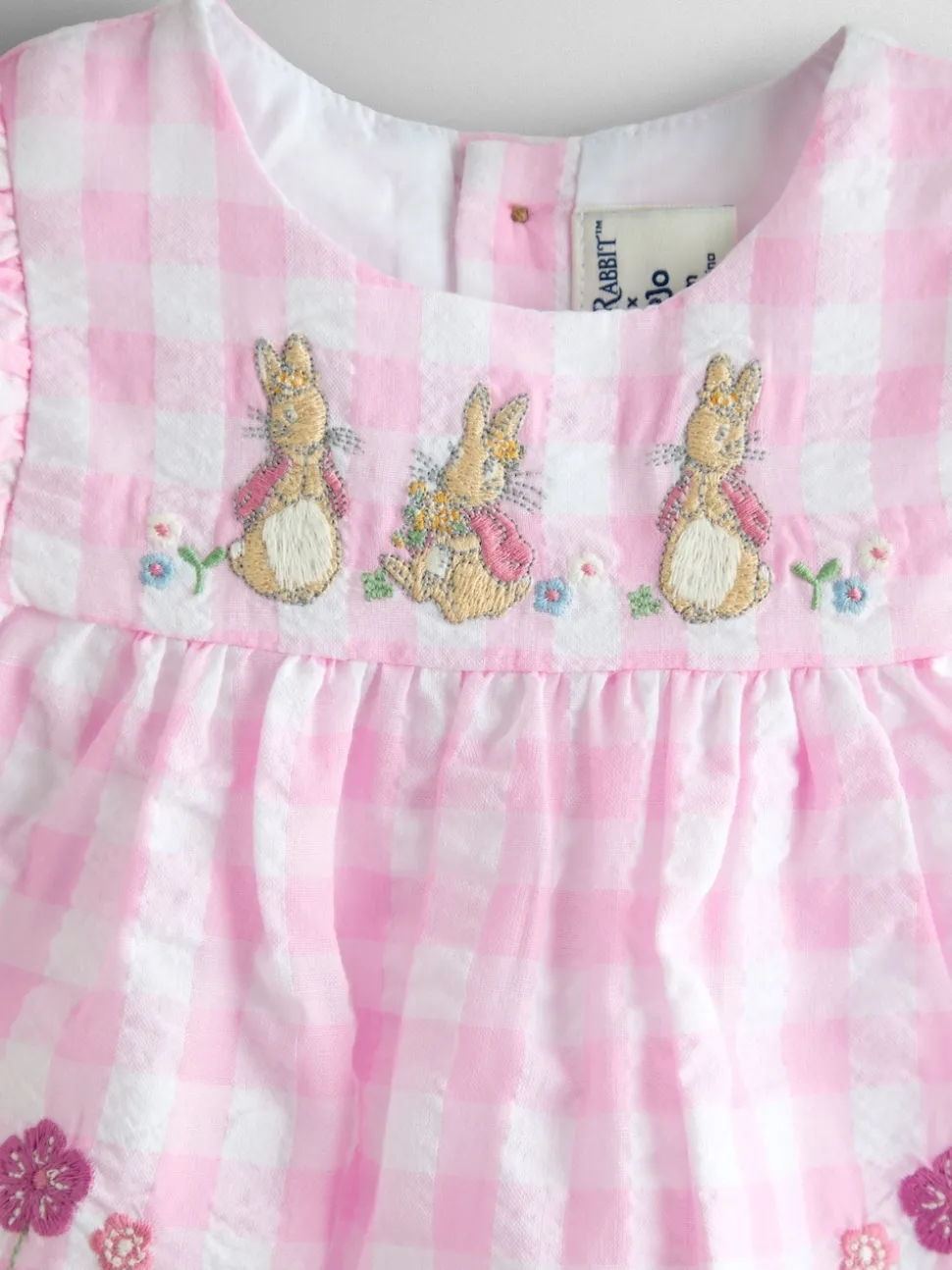 JoJo Maman Bébé Pink Peter Rabbit Flopsy 2-Piece Dress Set