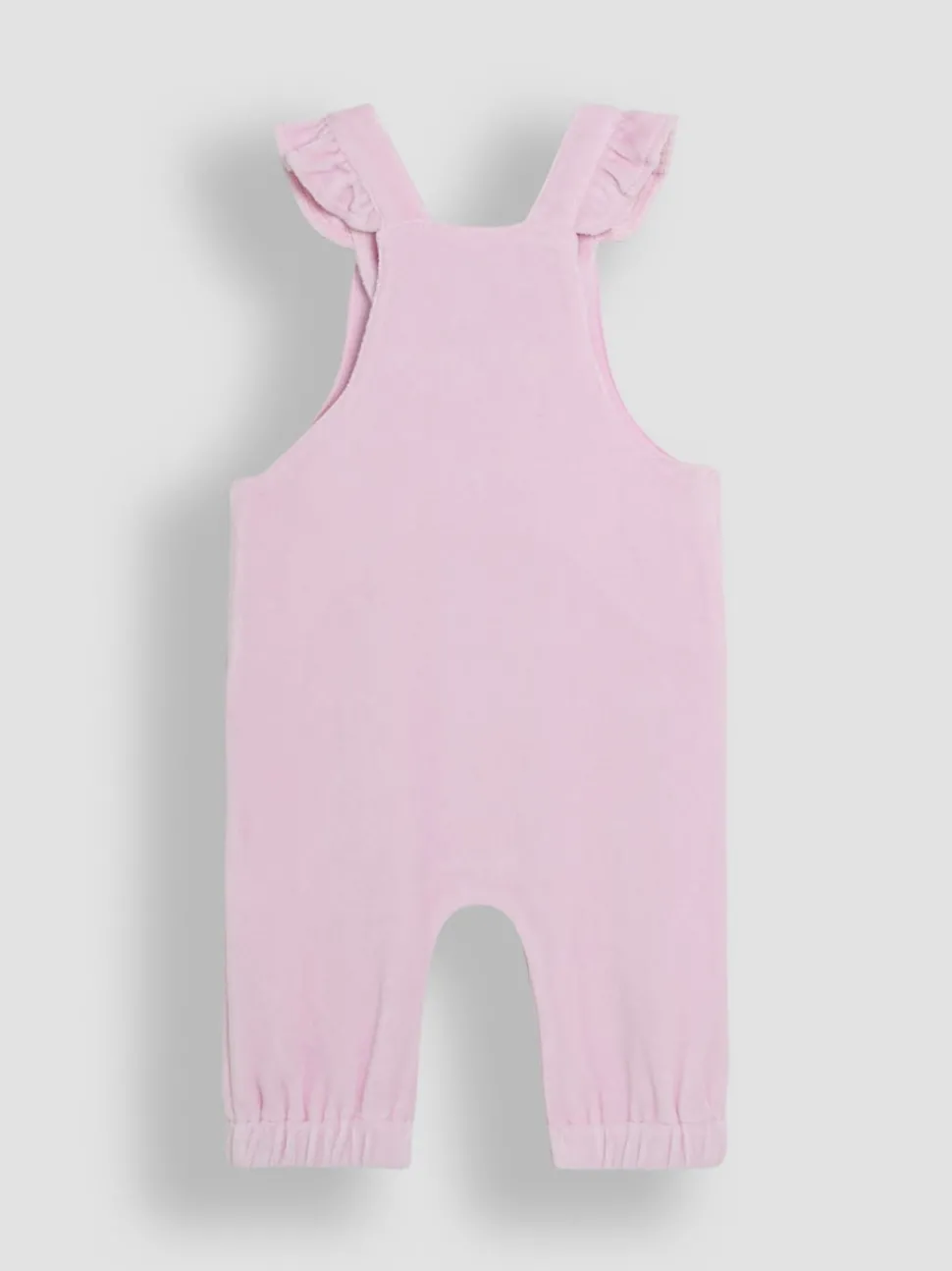 JoJo Maman Bébé Pink Peter Rabbit Appliqué Velour Dungarees and Body Set