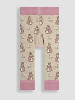 JoJo Maman Bébé Pink Peter Rabbit Knitted Leggings