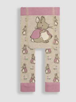 JoJo Maman Bébé Pink Peter Rabbit Knitted Leggings