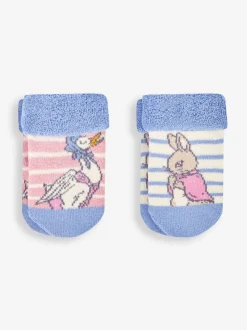 JoJo Maman Bébé Pink Peter Rabbit Baby Socks 2 Pack