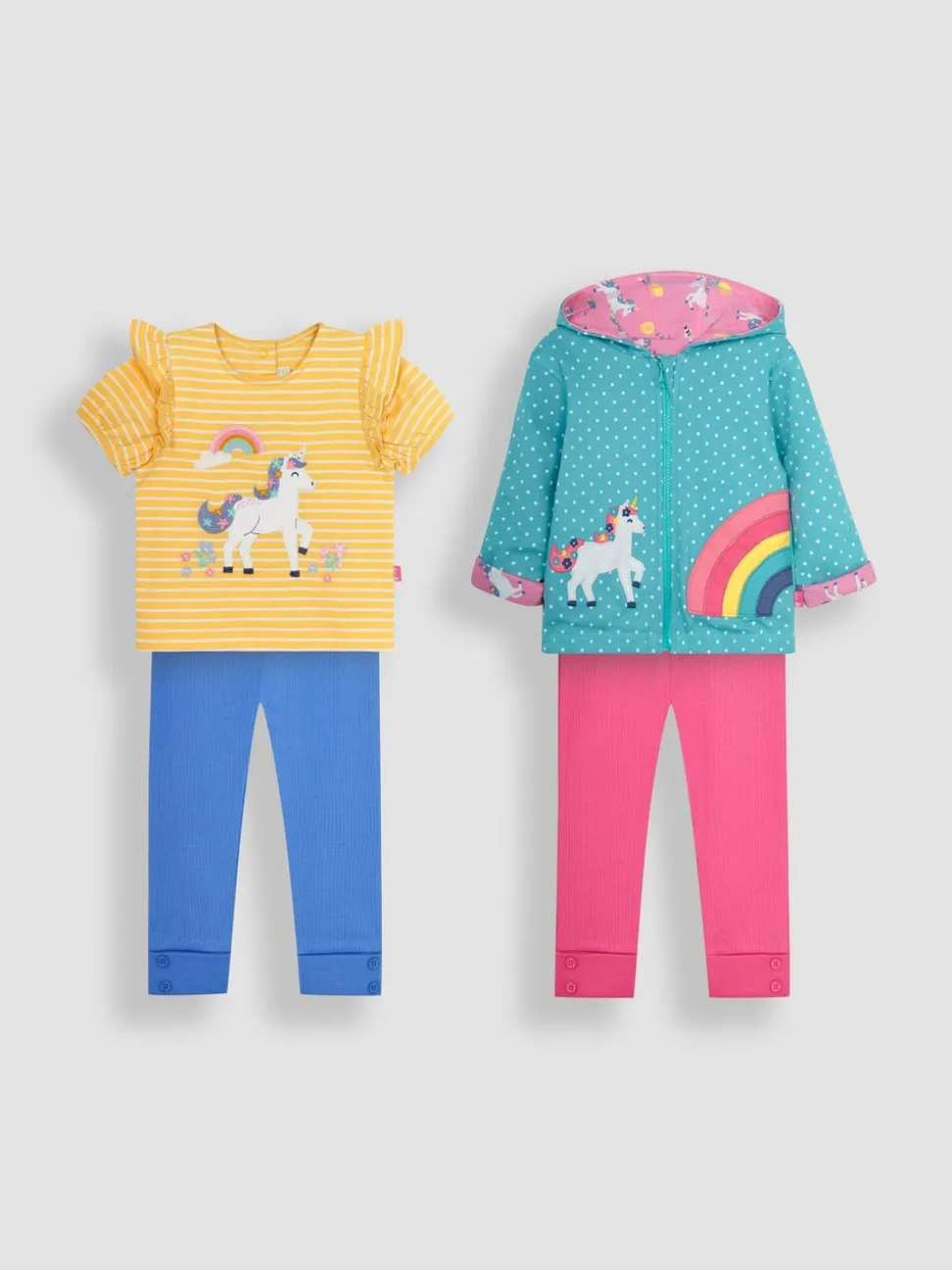 JoJo Maman Bébé Pink 4-Piece Unicorn Favourites Pack