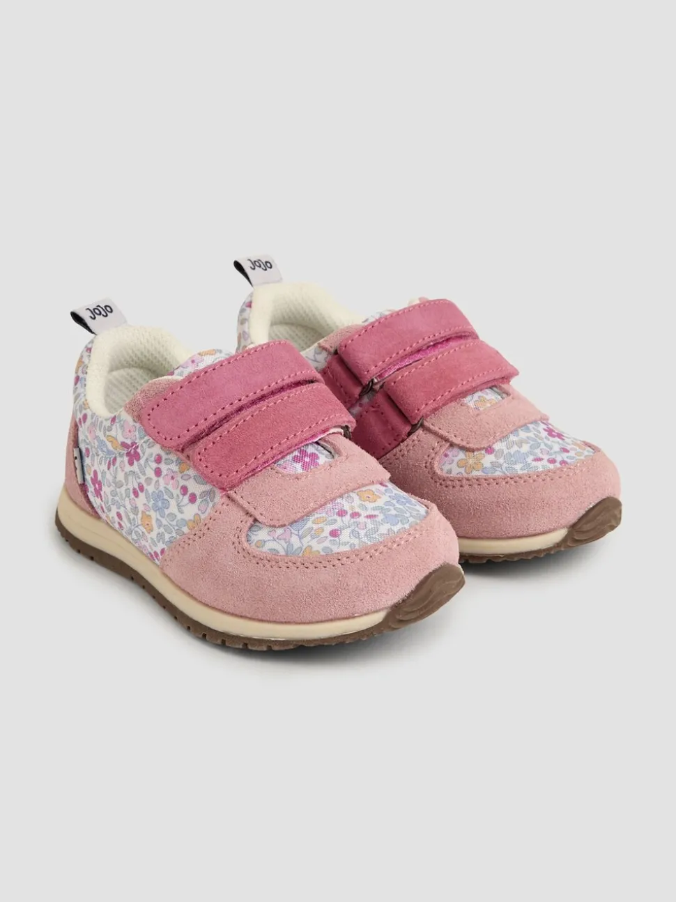 Jojo Maman Bébé Pink Riptape Trainers