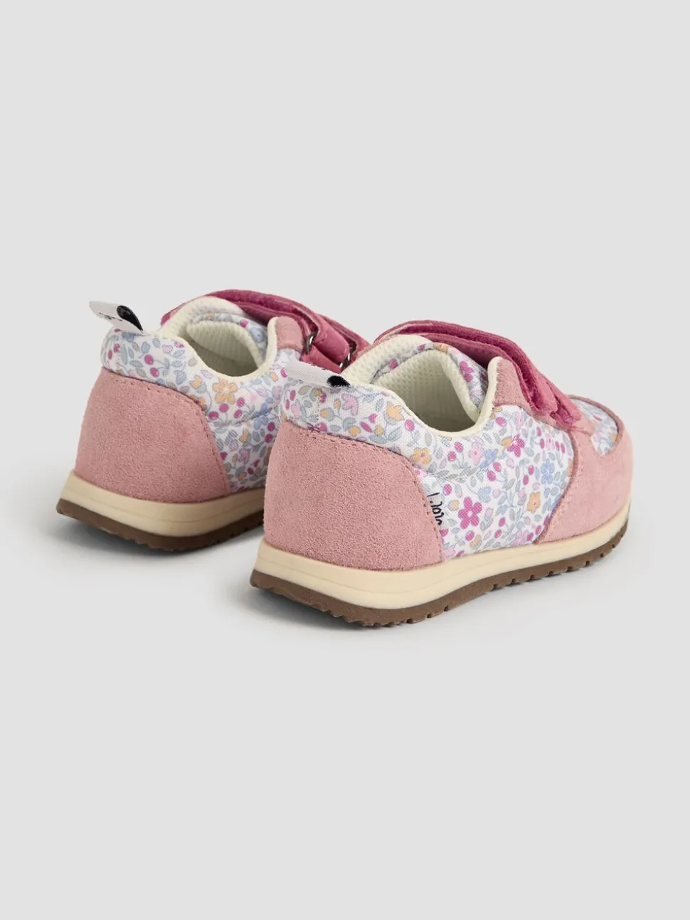 Jojo Maman Bébé Pink Riptape Trainers
