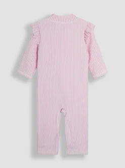 JoJo Maman Bébé Pink Stripe Sun Protection Suit