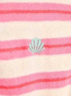 JoJo Maman Bébé Pink Stripe Towelling Sunsuit & Scrunchie