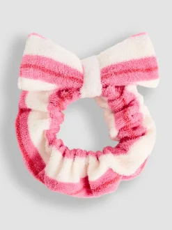 JoJo Maman Bébé Pink Stripe Towelling Sunsuit & Scrunchie