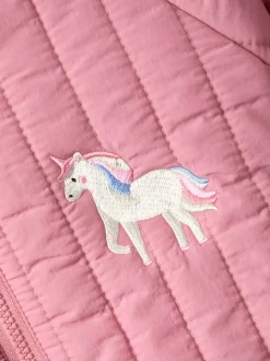 JoJo Maman Bébé Pink Unicorn Bomber Jacket