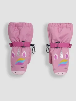 JoJo Maman Bébé Pink Unicorn Gloves