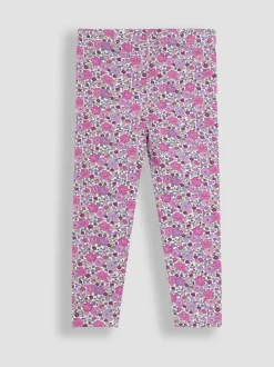 JoJo Maman Bébé Purple Dark 2-Pack Ditsy Floral Leggings