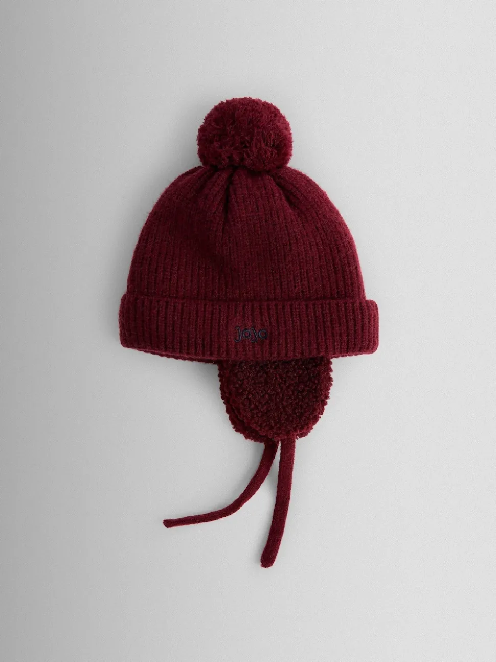JoJo Maman Bébé Purple Embroidered Cable Hat
