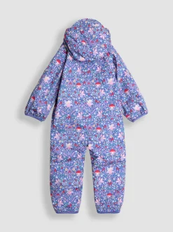 JoJo Maman Bébé Purple Fairy Fleece-lined Waterproof Puddle Suit