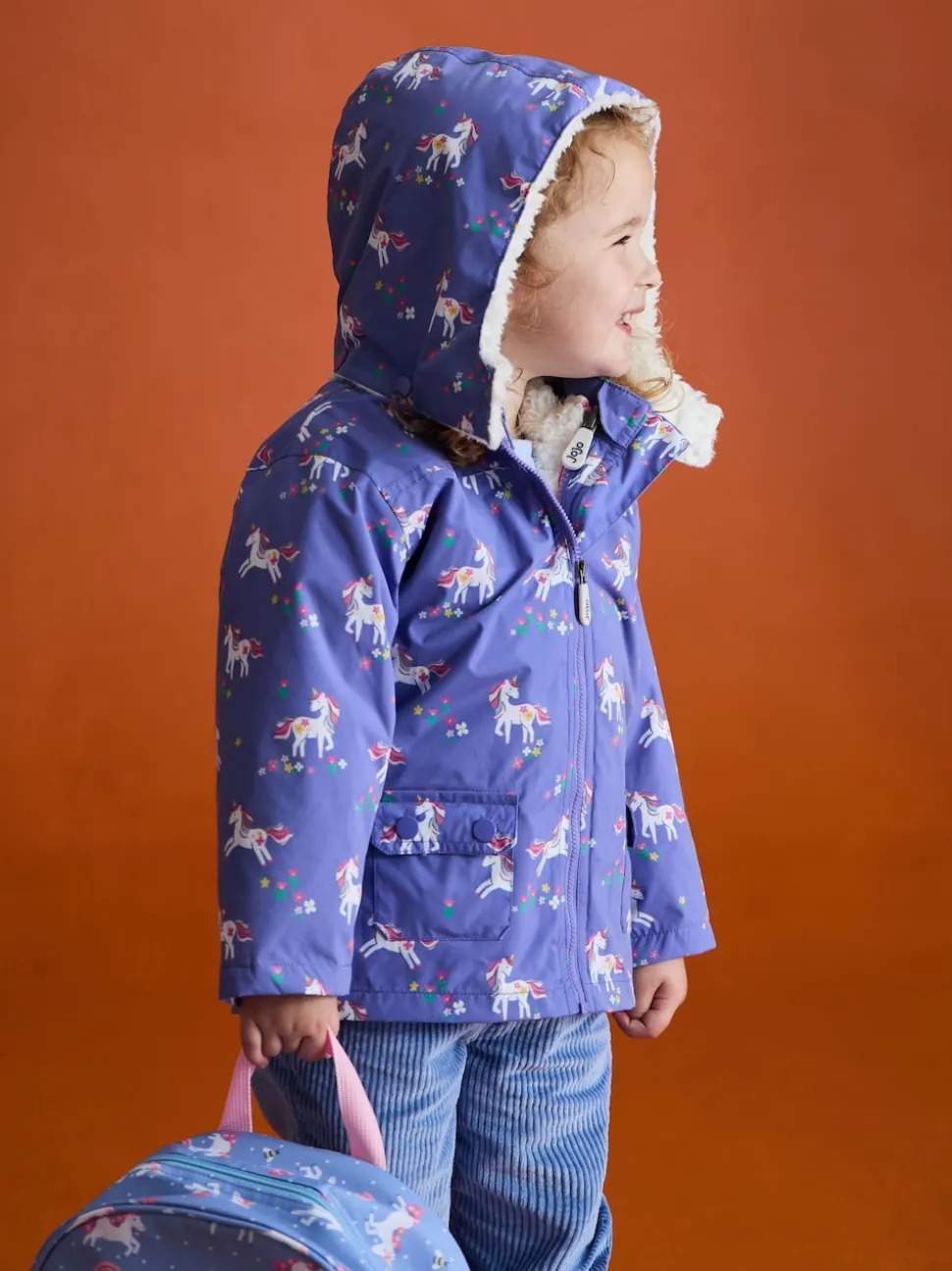 JoJo Maman Bébé Purple 4-In-1 Waterproof Polar Fleece Jacket