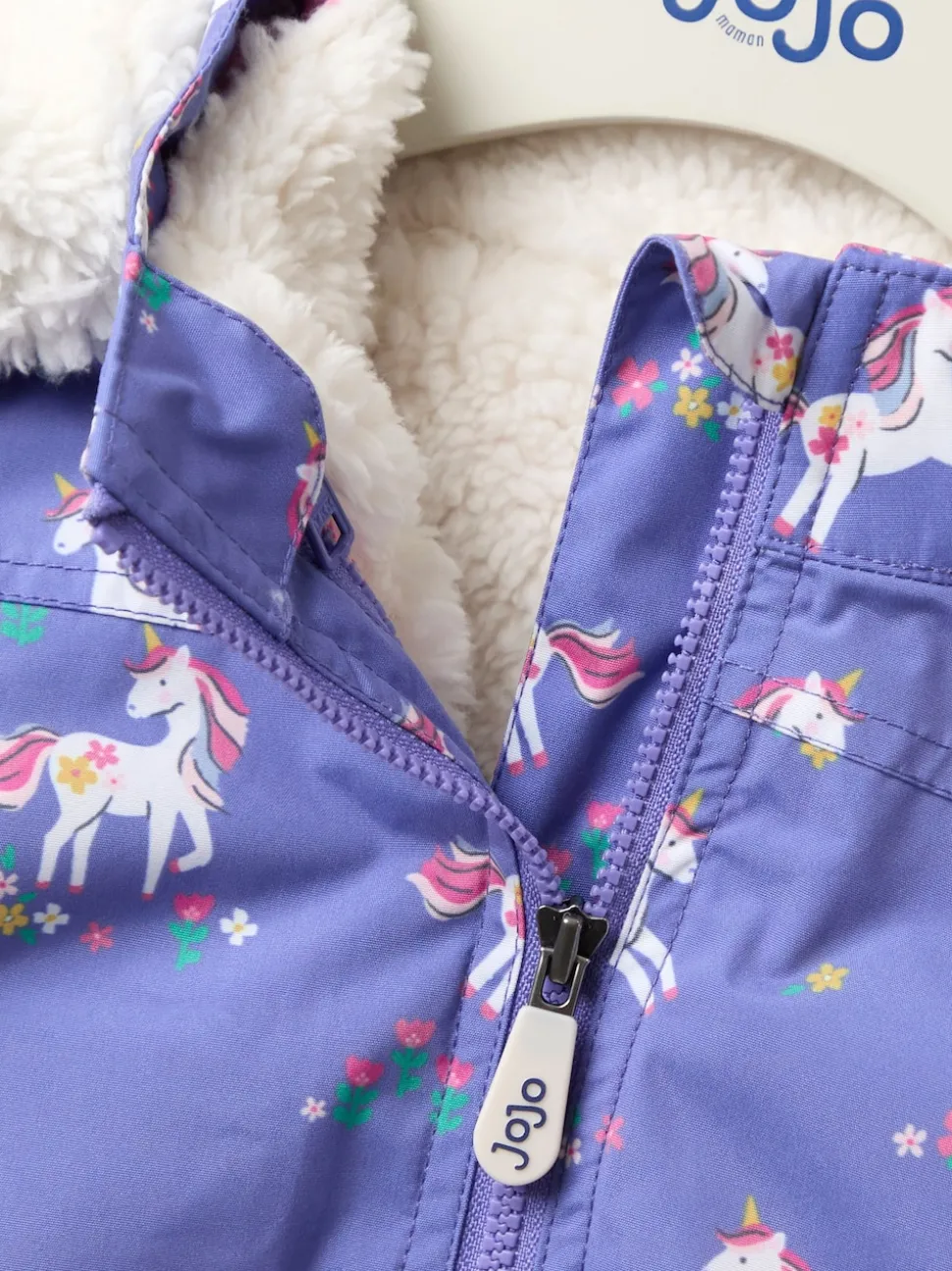 JoJo Maman Bébé Purple 4-In-1 Waterproof Polar Fleece Jacket