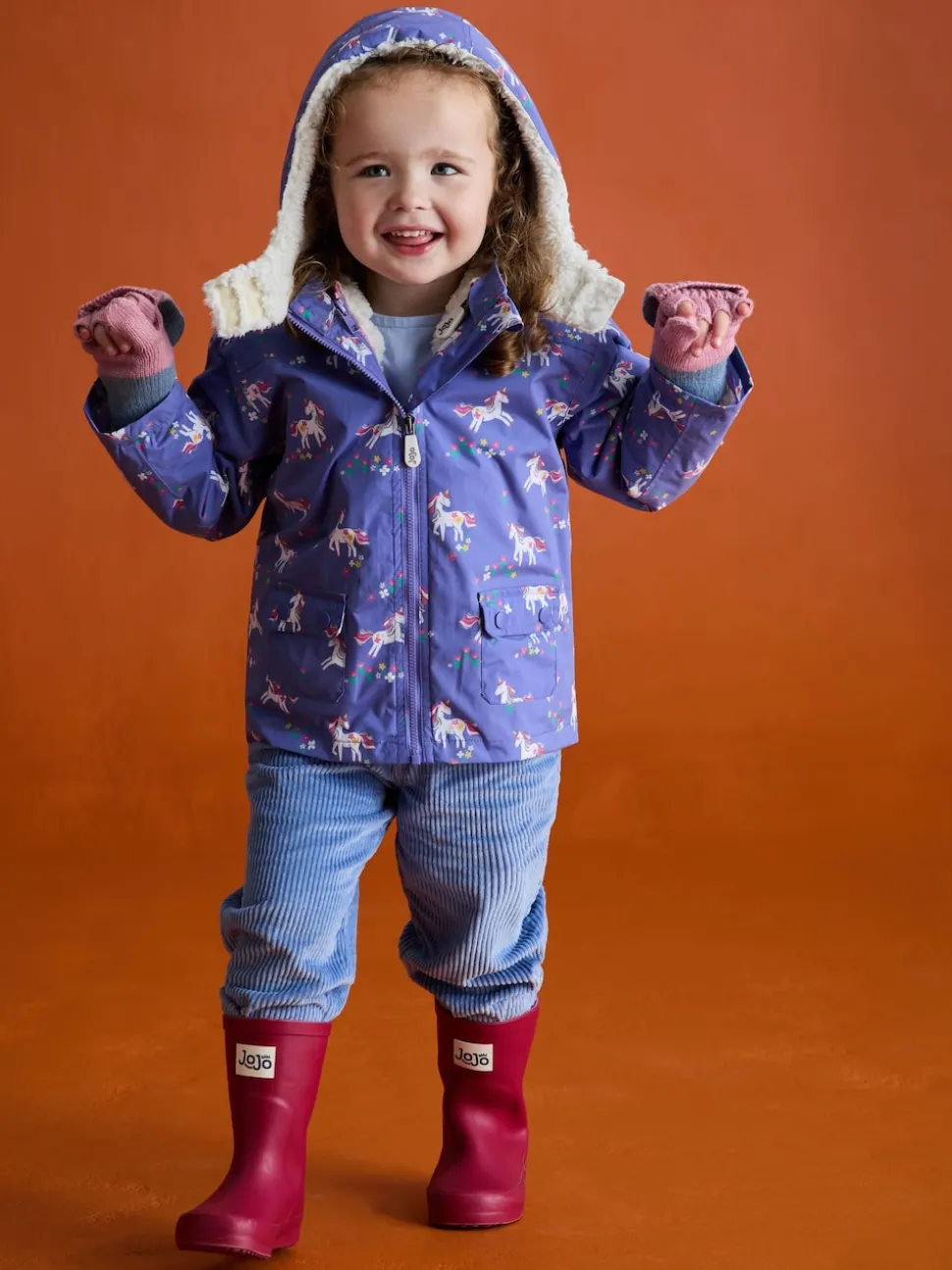 JoJo Maman Bébé Purple 4-In-1 Waterproof Polar Fleece Jacket
