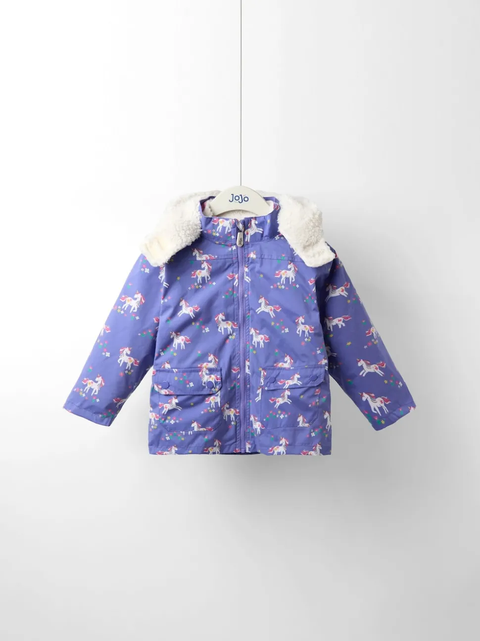 JoJo Maman Bébé Purple 4-In-1 Waterproof Polar Fleece Jacket
