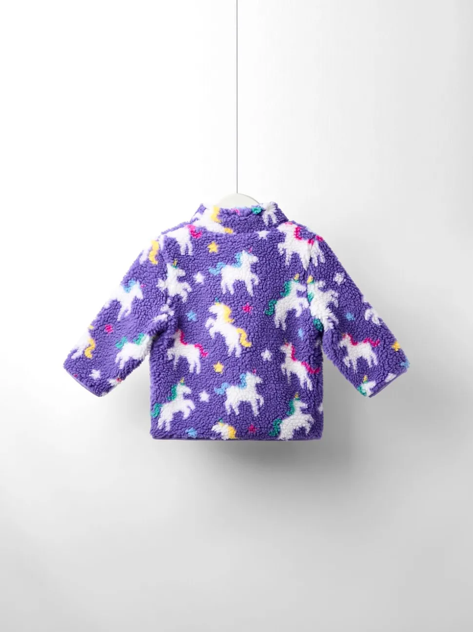 JoJo Maman Bébé Purple Unicorn Borg Fleece Jacket