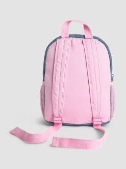 JoJo Maman Bébé Quilted Denim Embroidered Medium Backpack