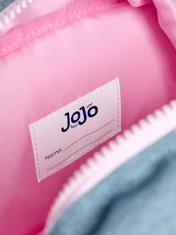JoJo Maman Bébé Quilted Denim Embroidered Medium Backpack