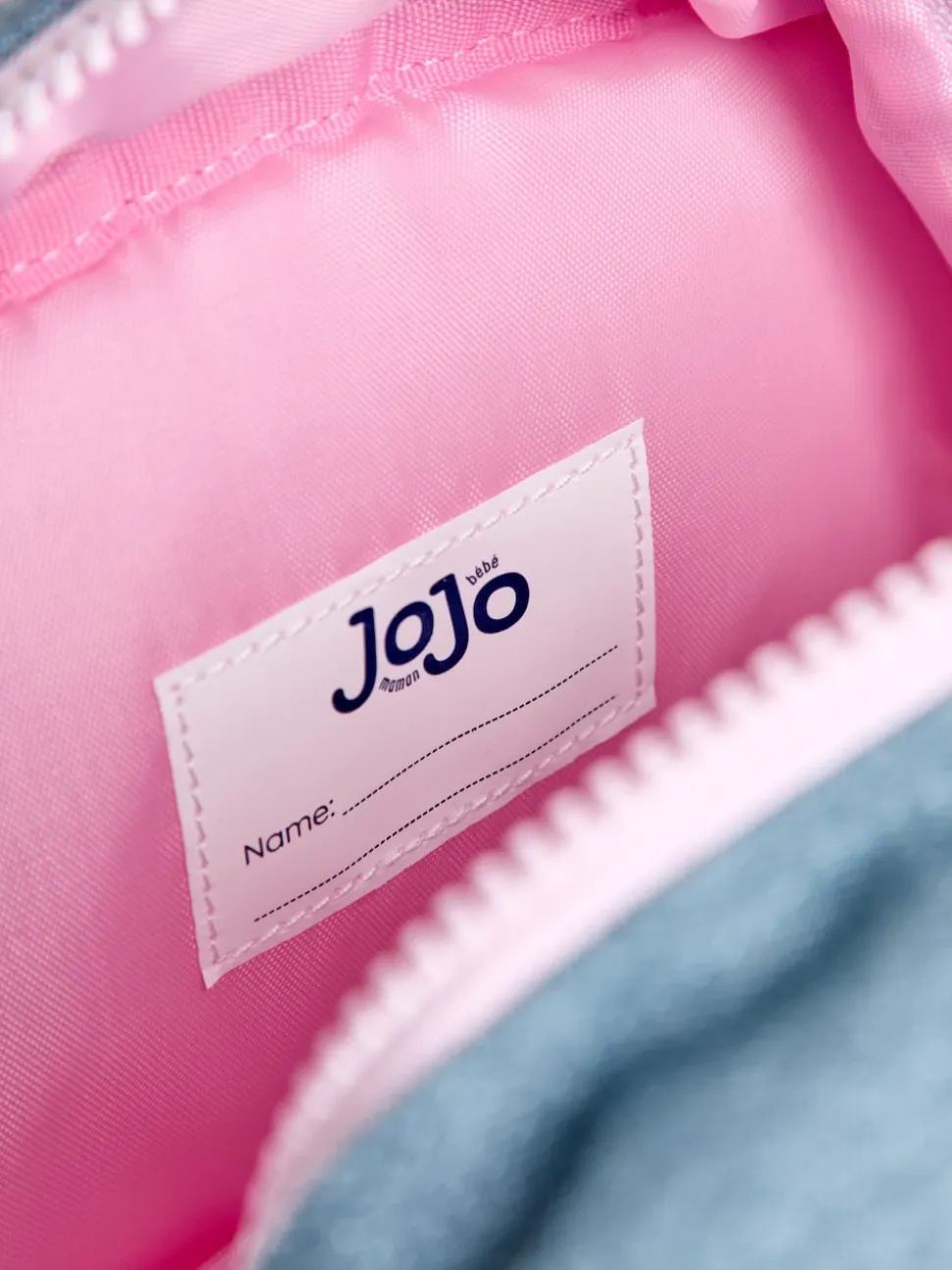 JoJo Maman Bébé Quilted Denim Embroidered Medium Backpack