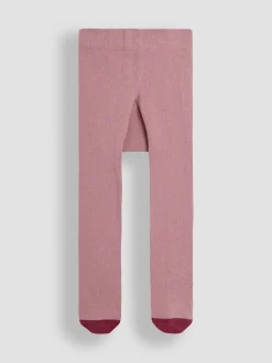 JoJo Maman Bébé Red Cotton Rich Cherry Tights 2 Pack