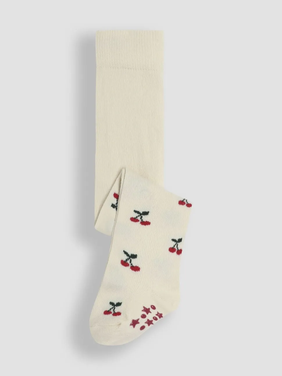 JoJo Maman Bébé Red Cotton Rich Cherry Tights 2 Pack