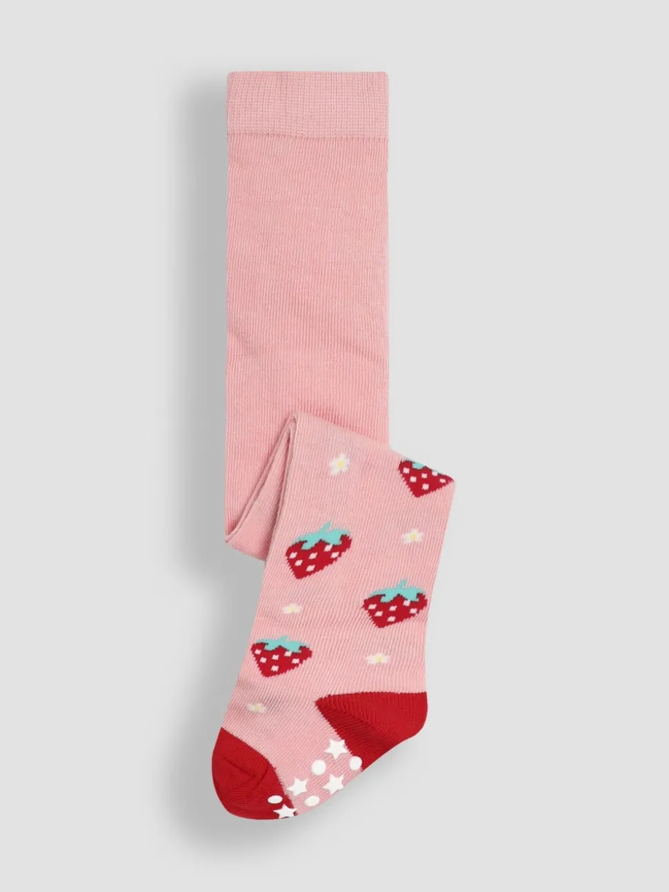 JoJo Maman Bébé Red Cotton Rich Fruit Tights