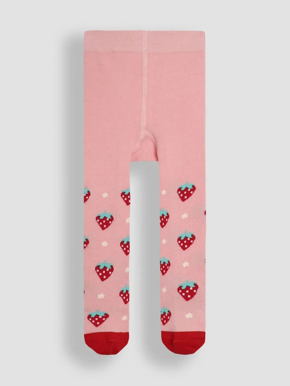 JoJo Maman Bébé Red Cotton Rich Fruit Tights