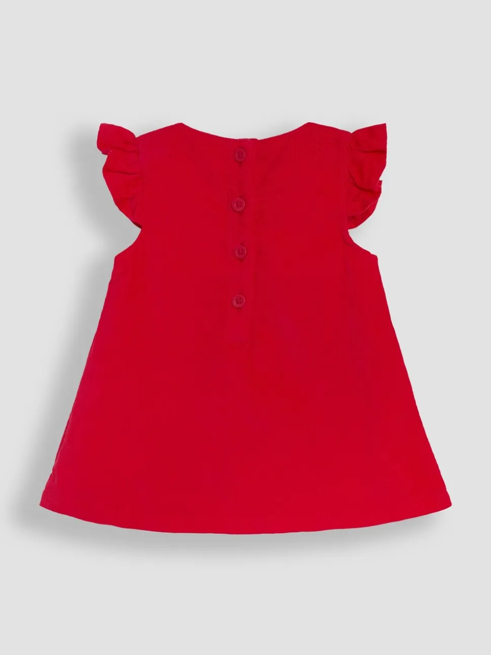 JoJo Maman Bébé Red Embroidered Cord Baby Dress & Body Set