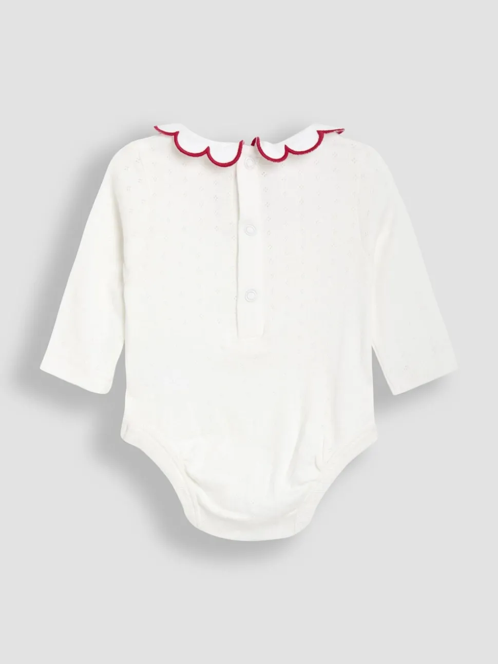 JoJo Maman Bébé Red Embroidered Cord Baby Dress & Body Set