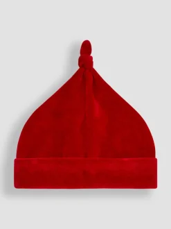 JoJo Maman Bébé Red Peter Rabbit™ My First Christmas Velour Hat