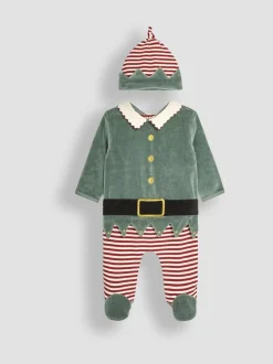 JoJo Maman Bébé Red 2-Piece Baby Elf Outfit Set