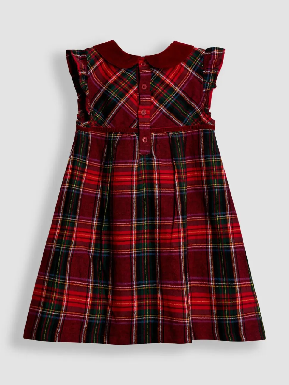 JoJo Maman Bébé Red Tartan Baby Dress & Body Set