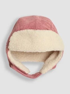 JoJo Maman Bébé Rose Pink Cosy Cord Hat