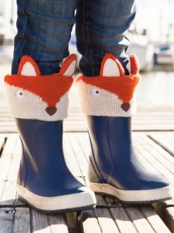 JoJo Maman Bébé Rust Orange Fox Fox Welly Liners